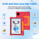 Callsky 10.95 Inch Kids Tablet with EVA Shockproof Case(Red/Yellow)