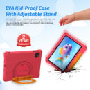 Callsky 10.95 Inch Kids Tablet with EVA Shockproof Case(Red/Yellow)