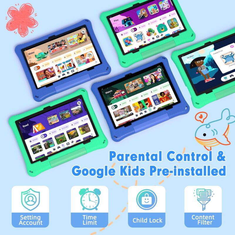 Callsky 10.1 inch Kid‘s tablets Green - Image 3