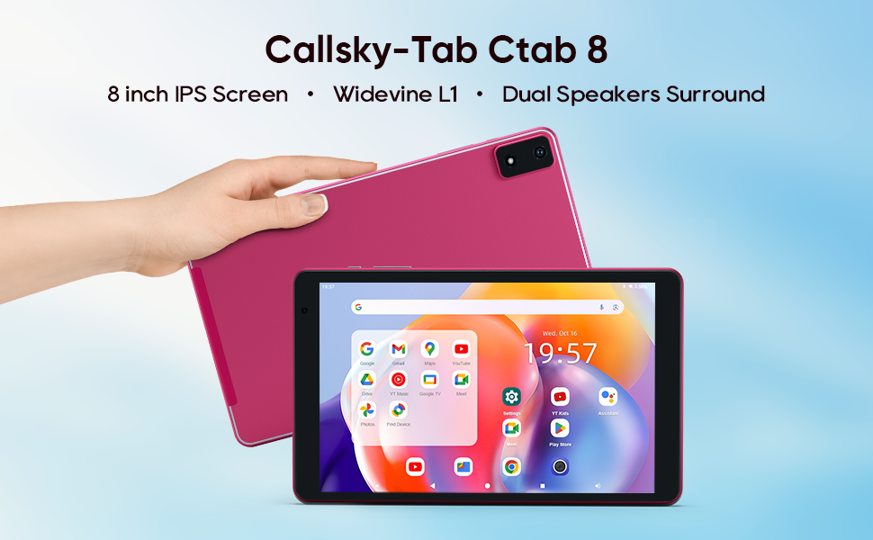 Callsky 8 Inch Tablet Pink