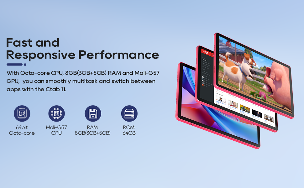 Callsky 8 Inch Tablet Pink