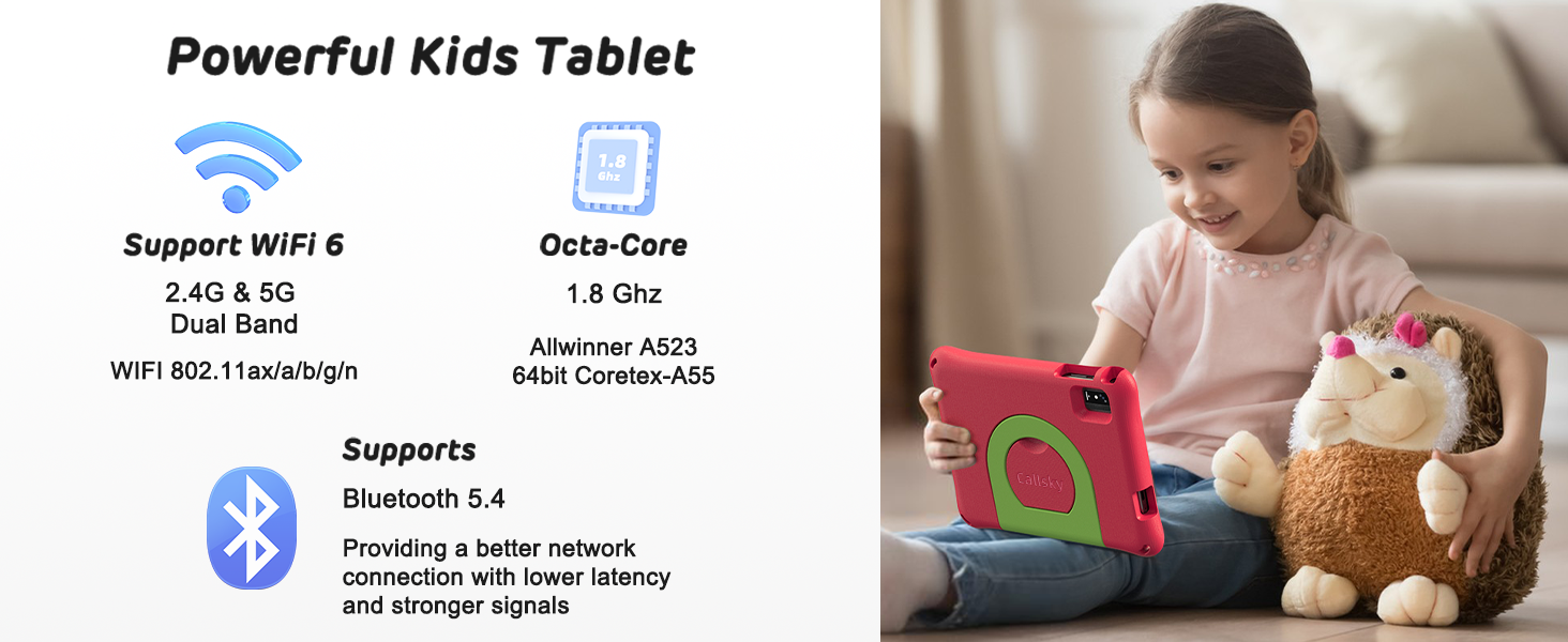 Callsky 8 inch Kid‘s tablets Pink
