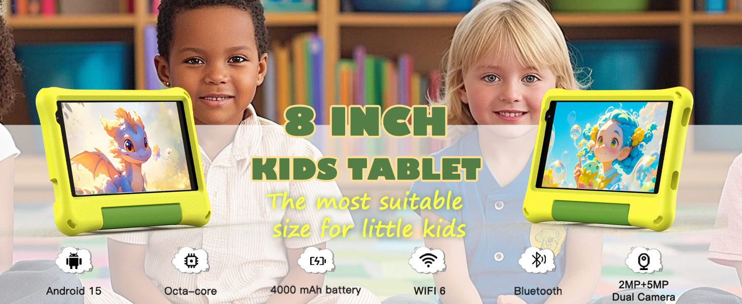 Callsky Kids Tablet 8 Inch - Cpad 8 Yellow